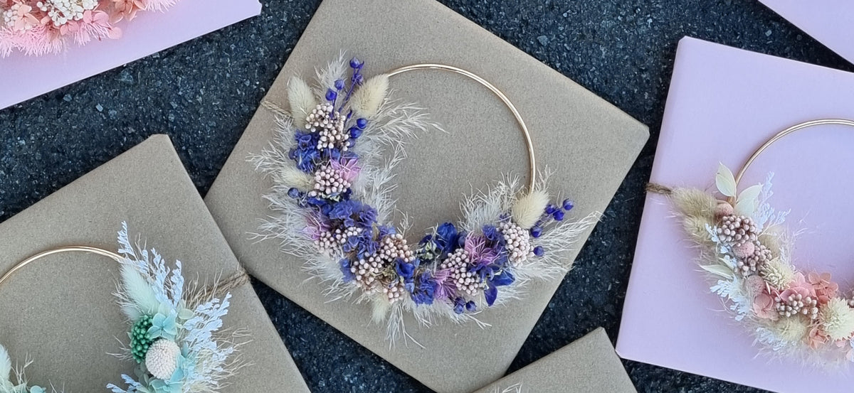 Dried Floral Flower Wreath Hamilton, Waikato, New Zealand Wild River