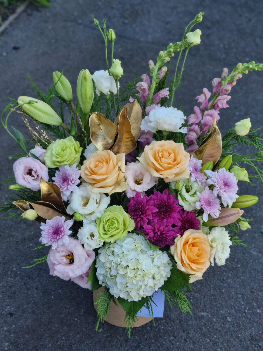 Large Pastel + Gold Arrangement Wild River and Co