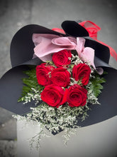 Load image into Gallery viewer, 6 Stem Red Rose Bouquet