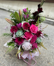 Load image into Gallery viewer, Extra Large Pink and Purple posy bag