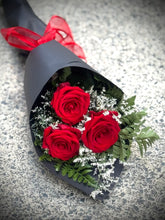Load image into Gallery viewer, 3 Stems Red Roses