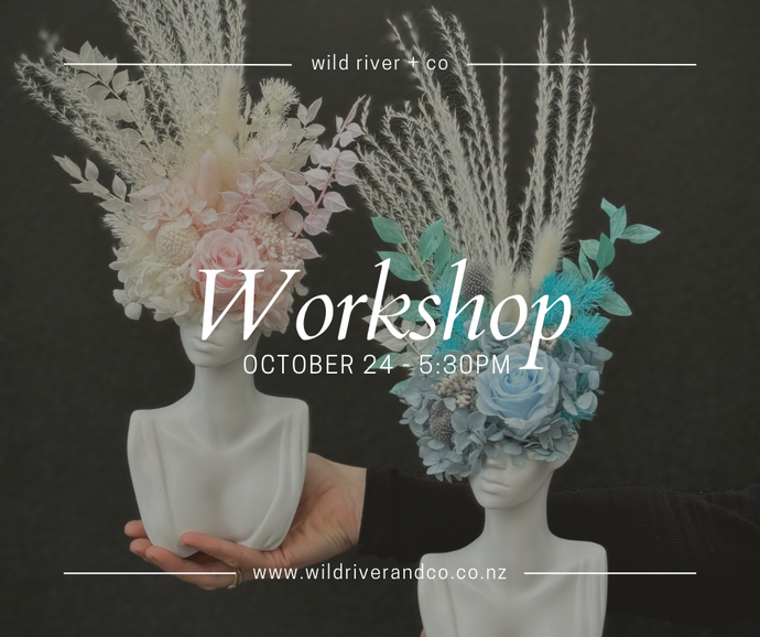 Preserved blooms in face vase workshop (Thurs October 24)