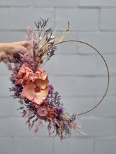 Load image into Gallery viewer, Pink + Purple Half Wreath