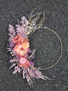 Pink + Purple Half Wreath